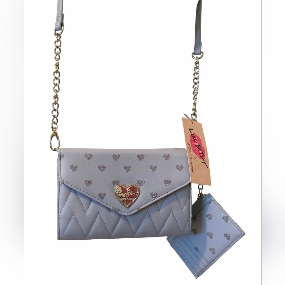 Betsey Johnson Hearts Crossbody Bag Purse NWT - Picture 3 of 9